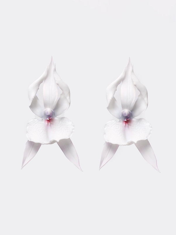 Ballerina orchid earrings